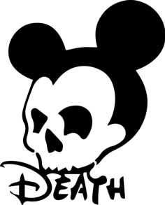 Mickey Death Contour Svg Vector, Free Vectors File